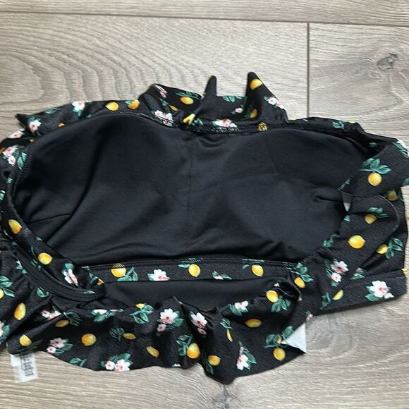 Victoria’s Secret Brazilian Cut‎ Black Lemon Two Piece Bikini Swimsuit Medium - Picture 8 of 14